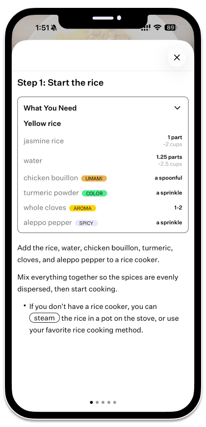 Recipes & Frameworks screenshot