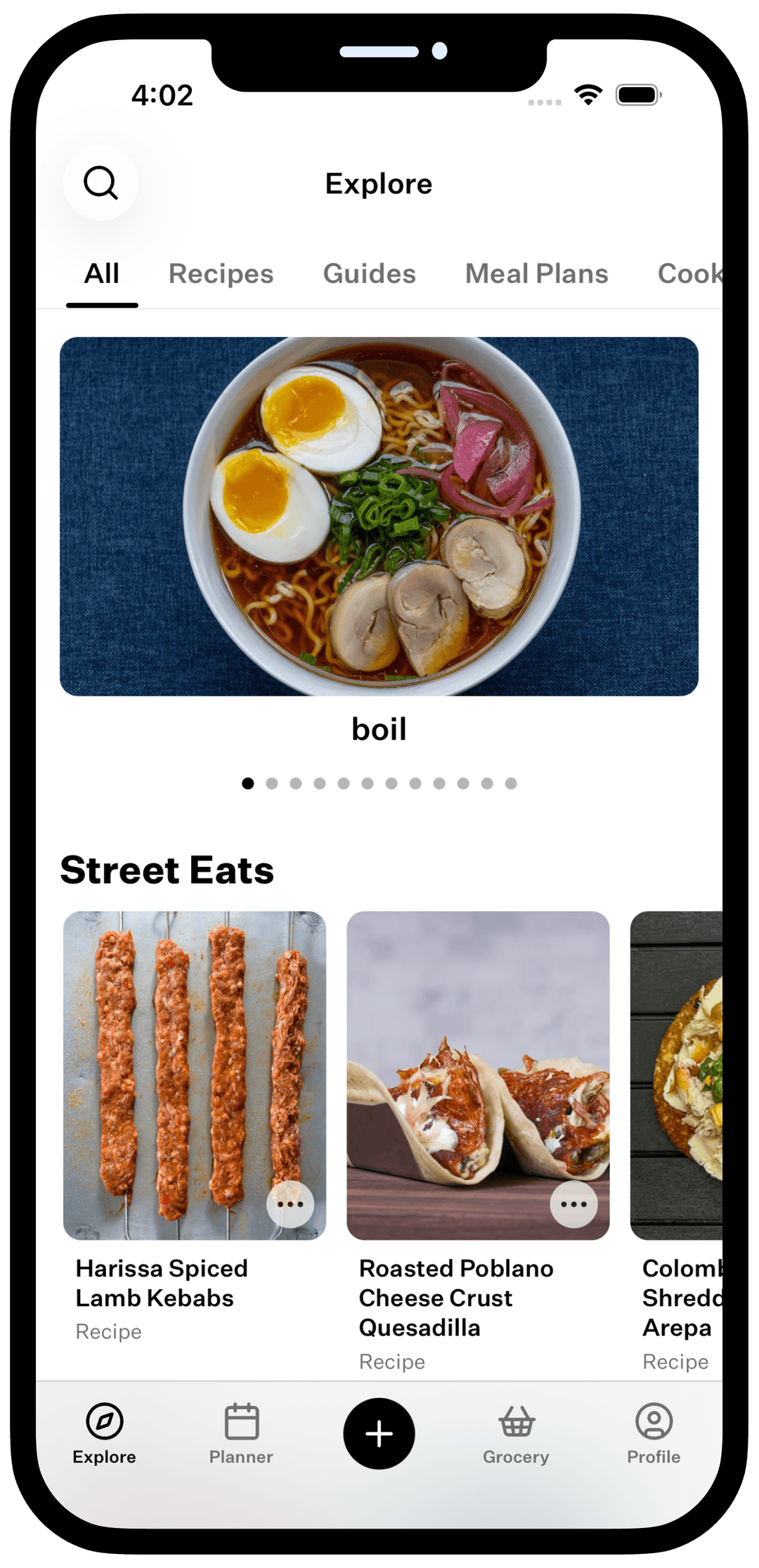 Discover screen