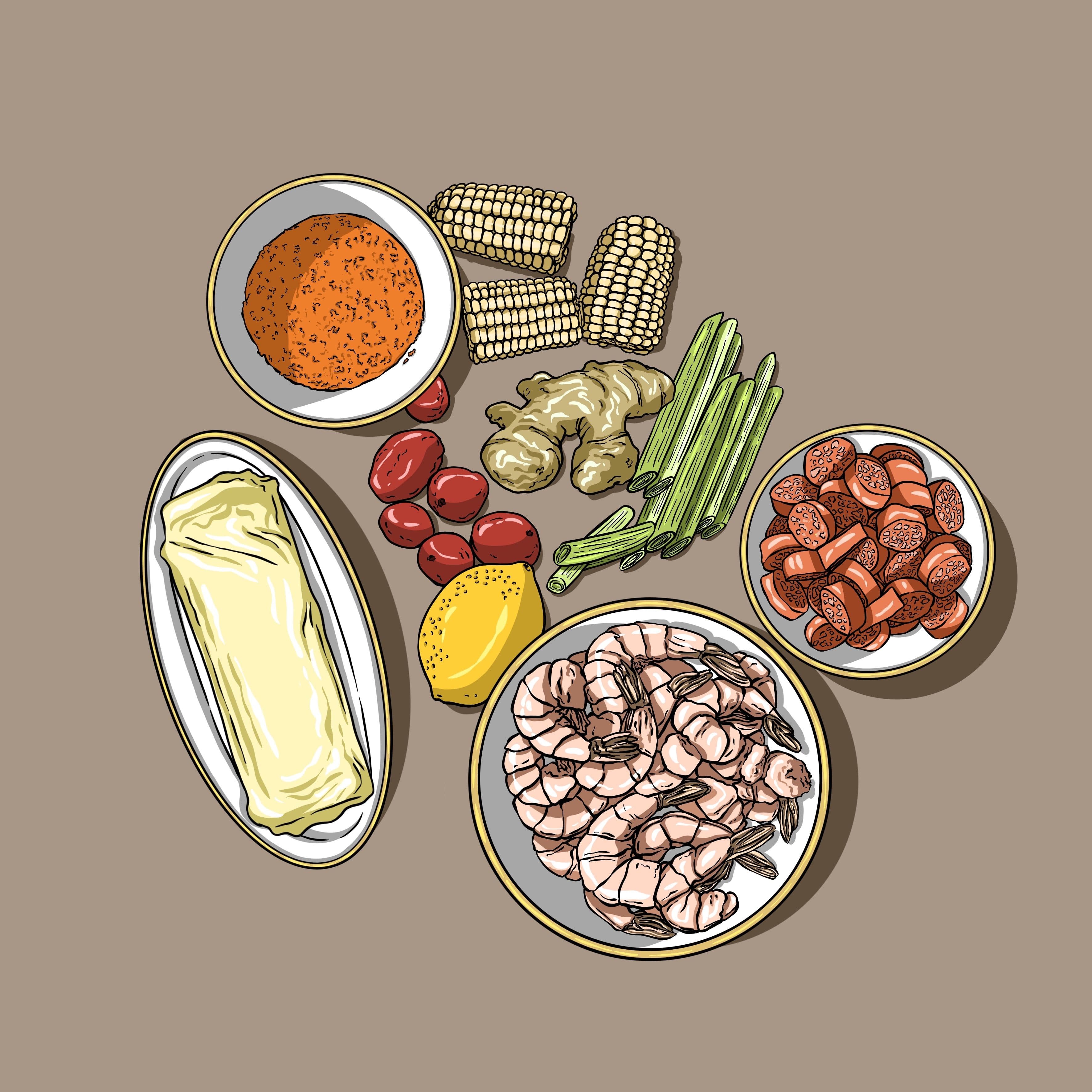 Lemongrass Shrimp Boil